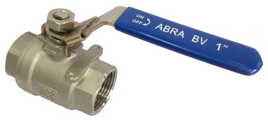 Шаровые краны полнопроходные муфтовые нержавеющие из стали AISI316 (CF8M) Ду 8-50 Ру40 внутренняя резьба/внутренняя резьба ABRA-BV027A 