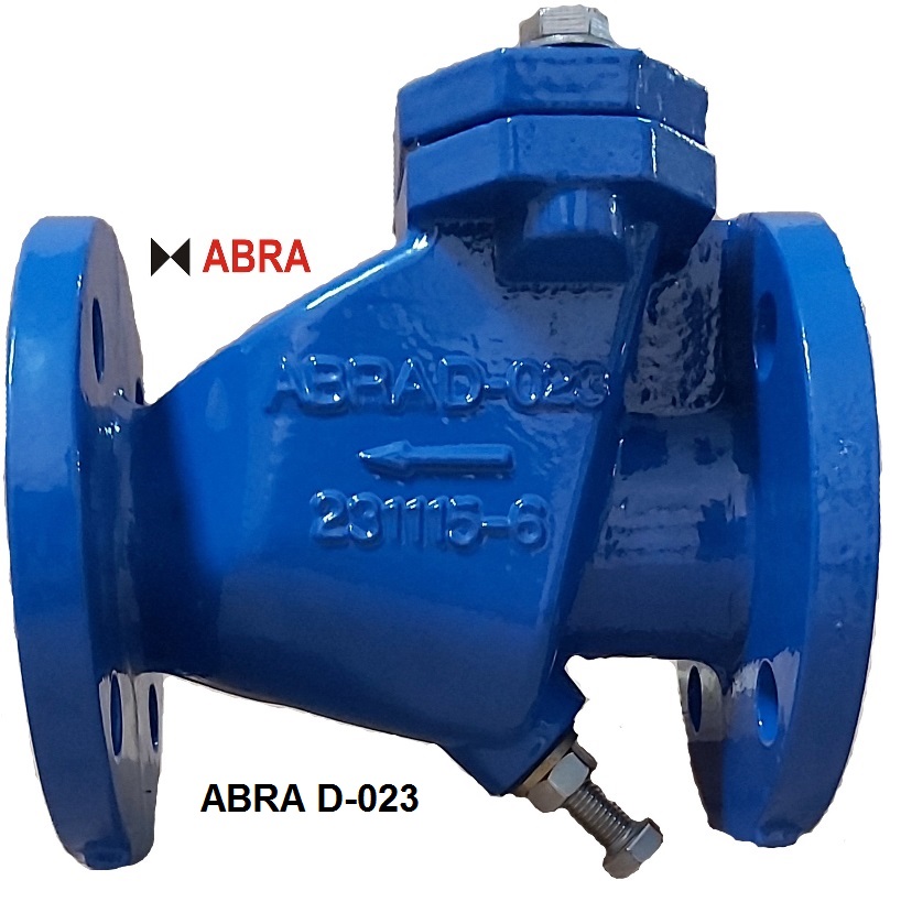 Обратный клапан поворотный фланцевый для напорной канализации и водопровода и других применений DN50-500 PN10/16. ABRA-D023-NBR. DIN3202-F6. Swing check valve.
